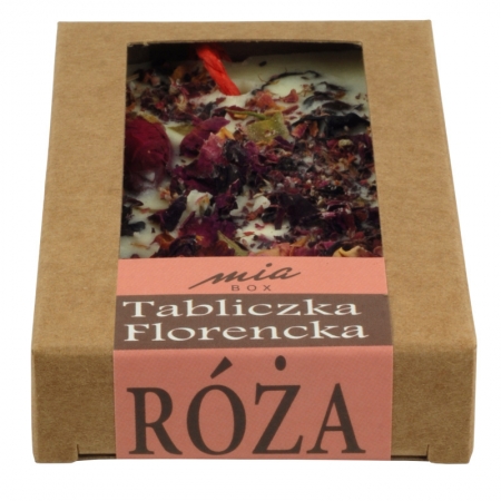 MIA BOX Tabliczka Florencka - zawieszka zapachowa RÓŻA, 90% wosk sojowy 30g